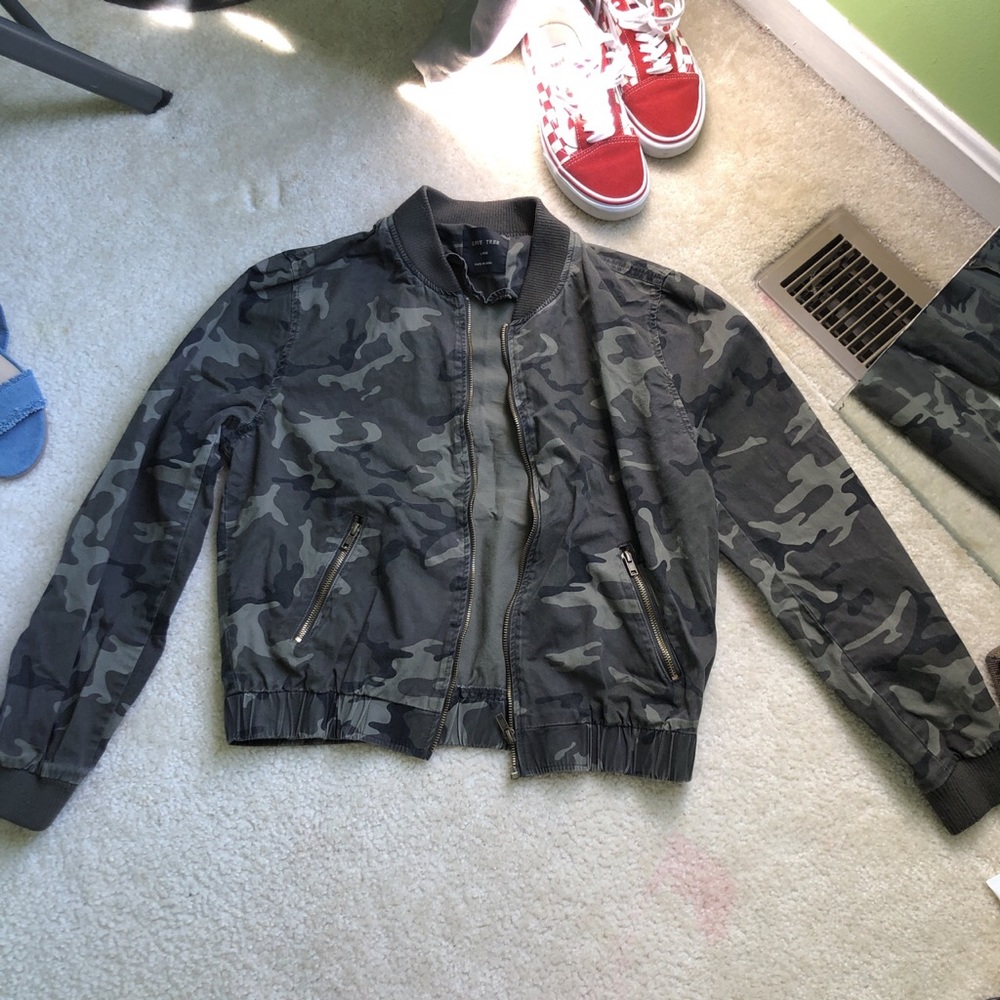 Camouflage bomber jacket
